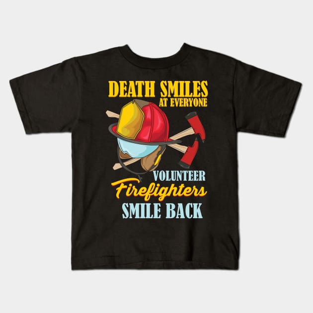 Death Smiles At Everyone Kids T-Shirt by maxdax